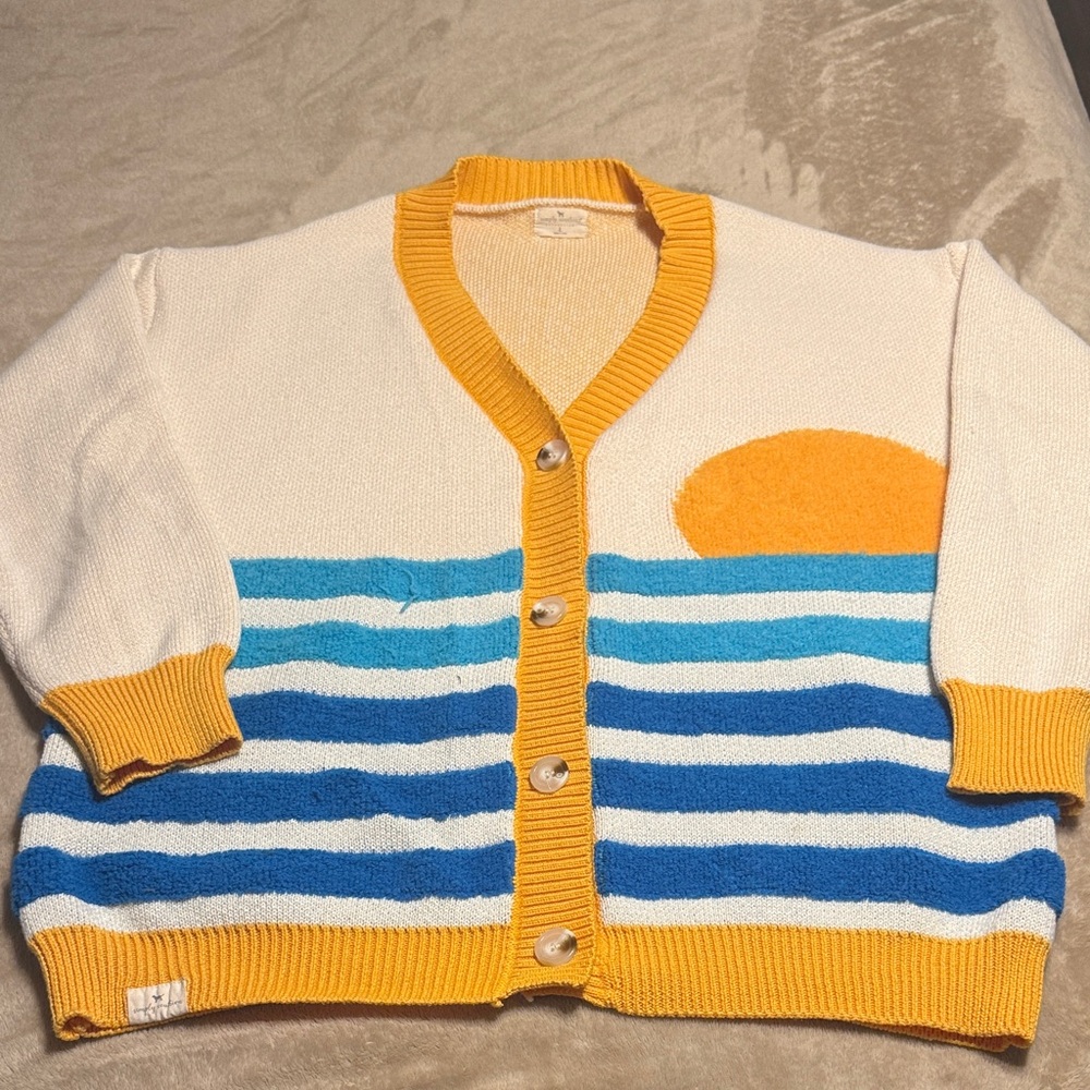 Simply Southern Yellow and Cream Knit Sweater